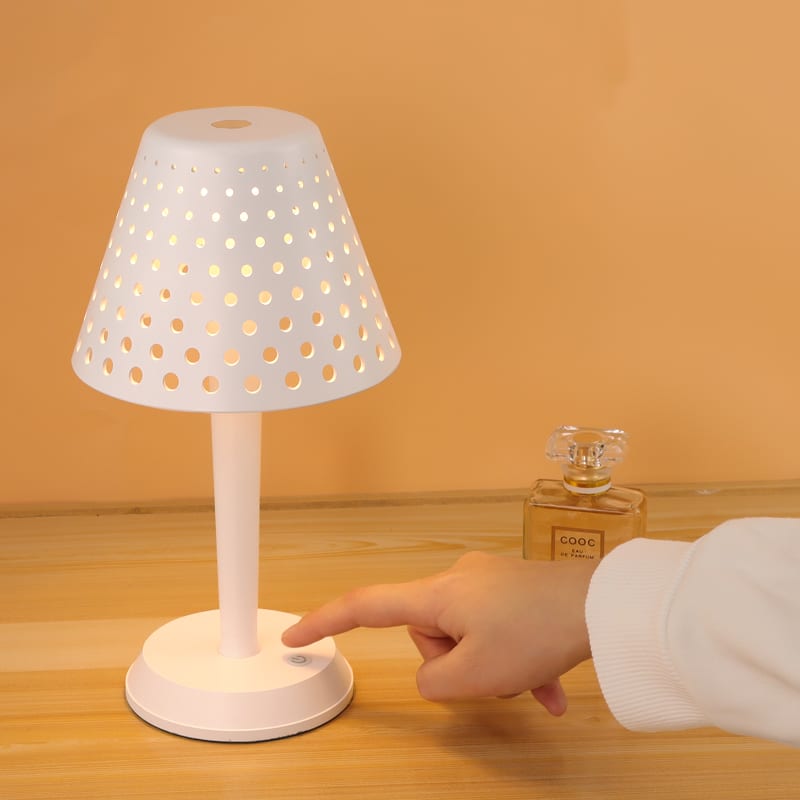 Rechargeable mesh table lamp