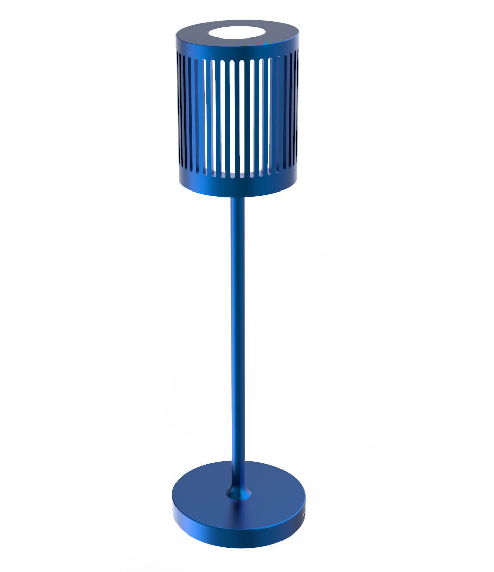 rechargeable blue table lamp