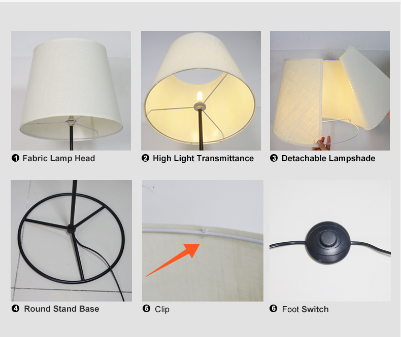 Fabric floor lamp BC1601