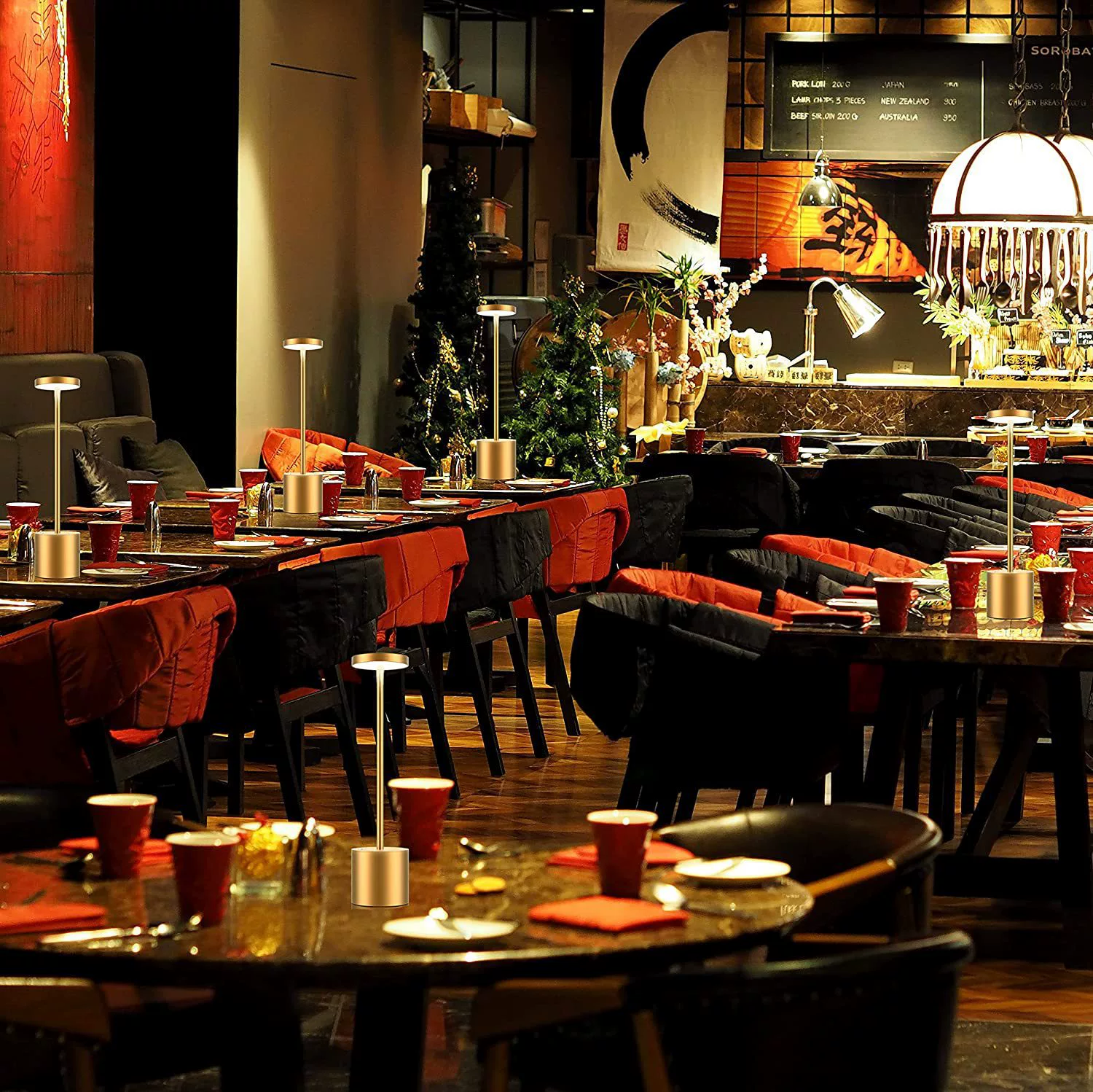 Modern aluminum hotel table lamp with minimalist design