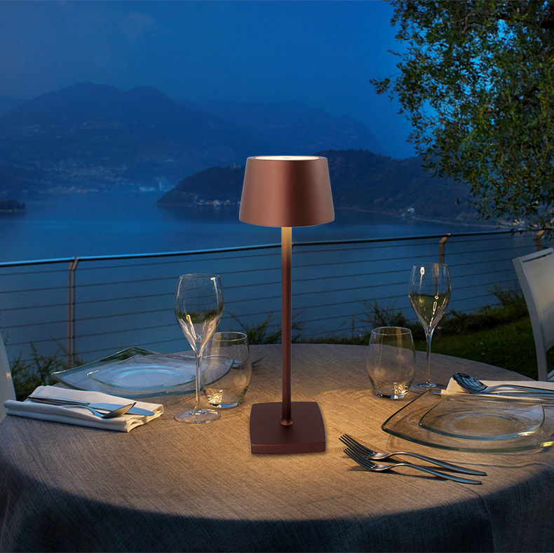 BC963AJ Wireless Aluminum Table Lamp close-up view of design details