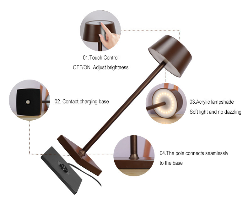 BC963APT portable lamp on office desk with laptop