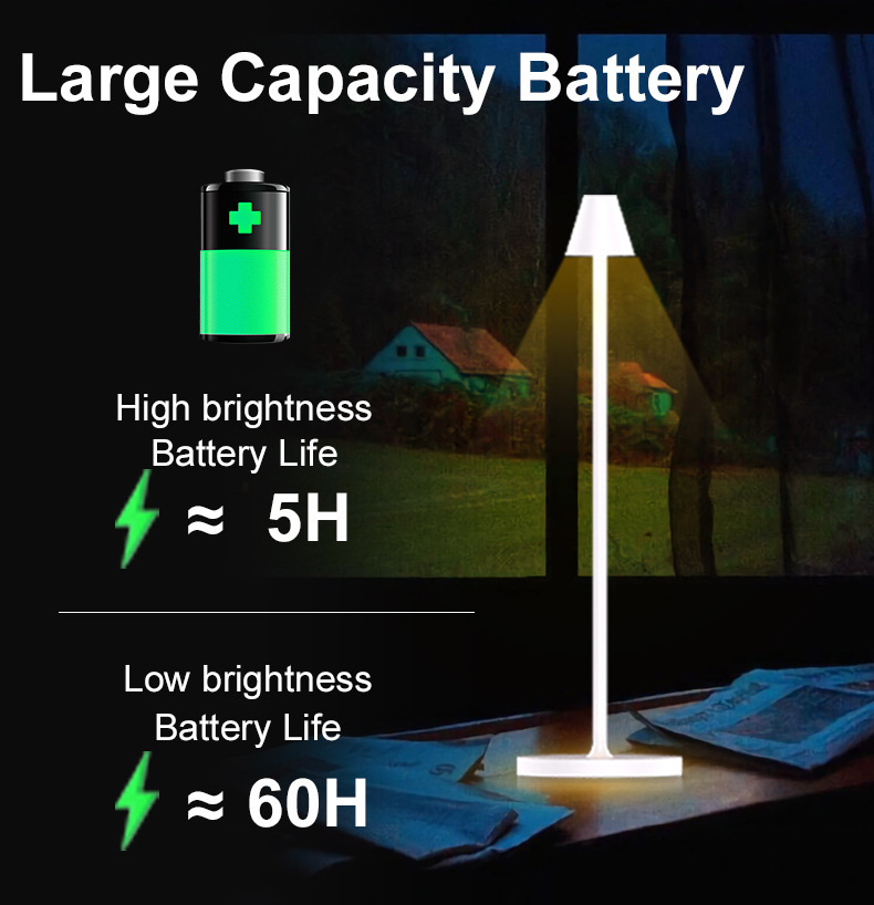 Chimney charging desk lamp - Used in bedroom setting