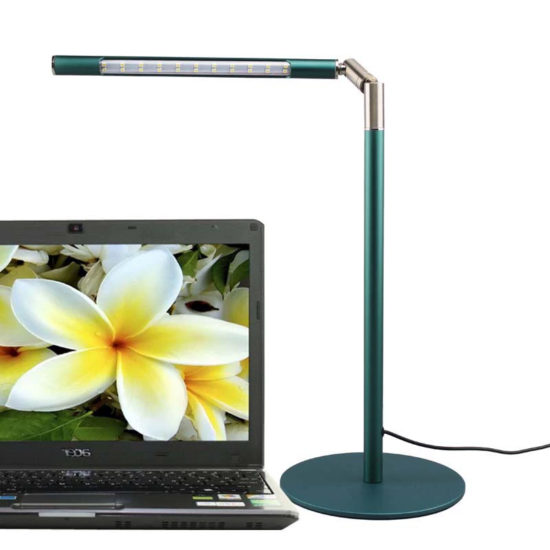 metal USB powered touch dimming table lamp