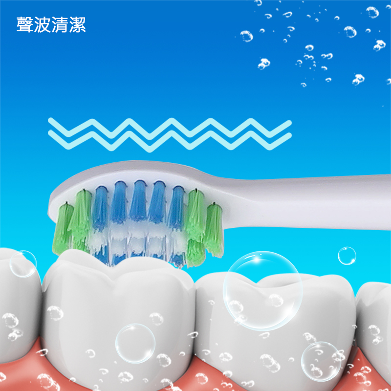 Sonicare compatible toothbrush head - DuPont Tynex bristles