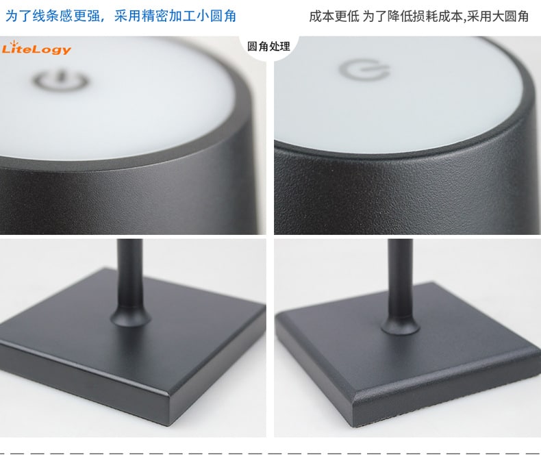 Rechargeable Dinner Table Lamp - Outdoor patio dining scenario