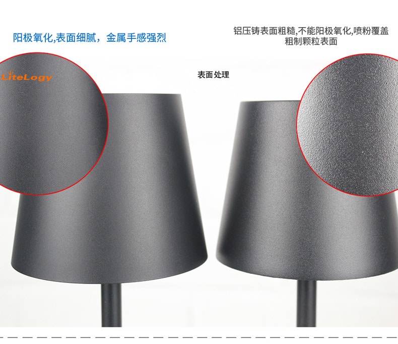 Rechargeable Dinner Table Lamp - Demonstrating brightness and illumination on dining table