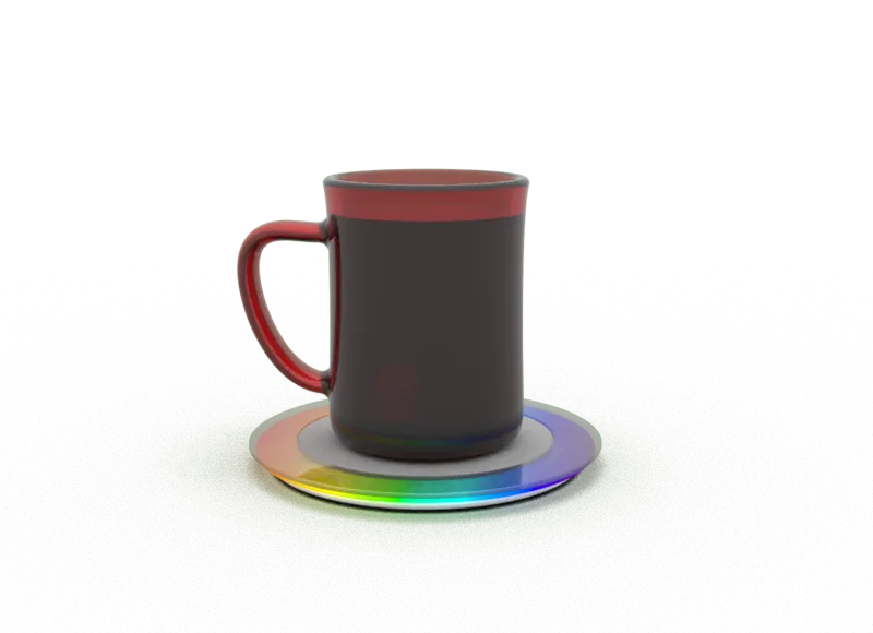 USB cup warmer with multi-color LED lights for office desk