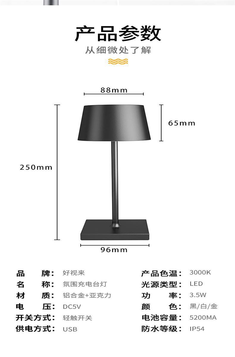 Detail Cordless lamp detail