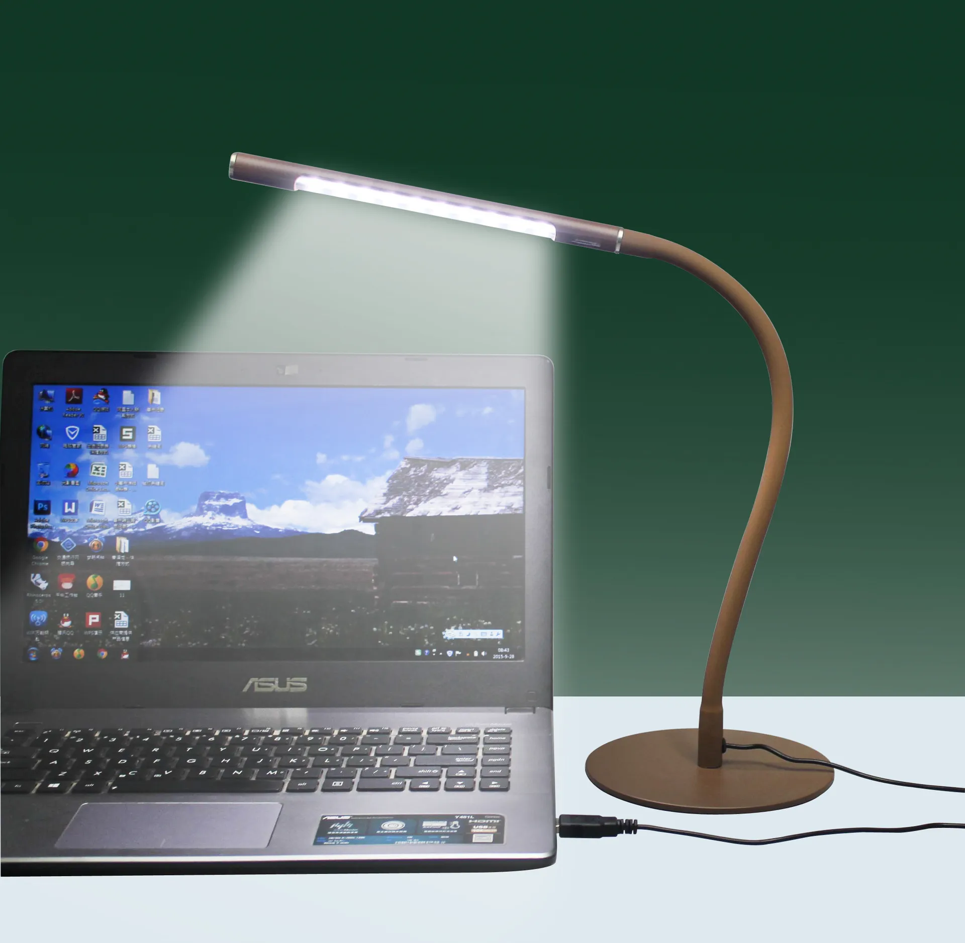 flexible arm desk lamp different angles - versatile use