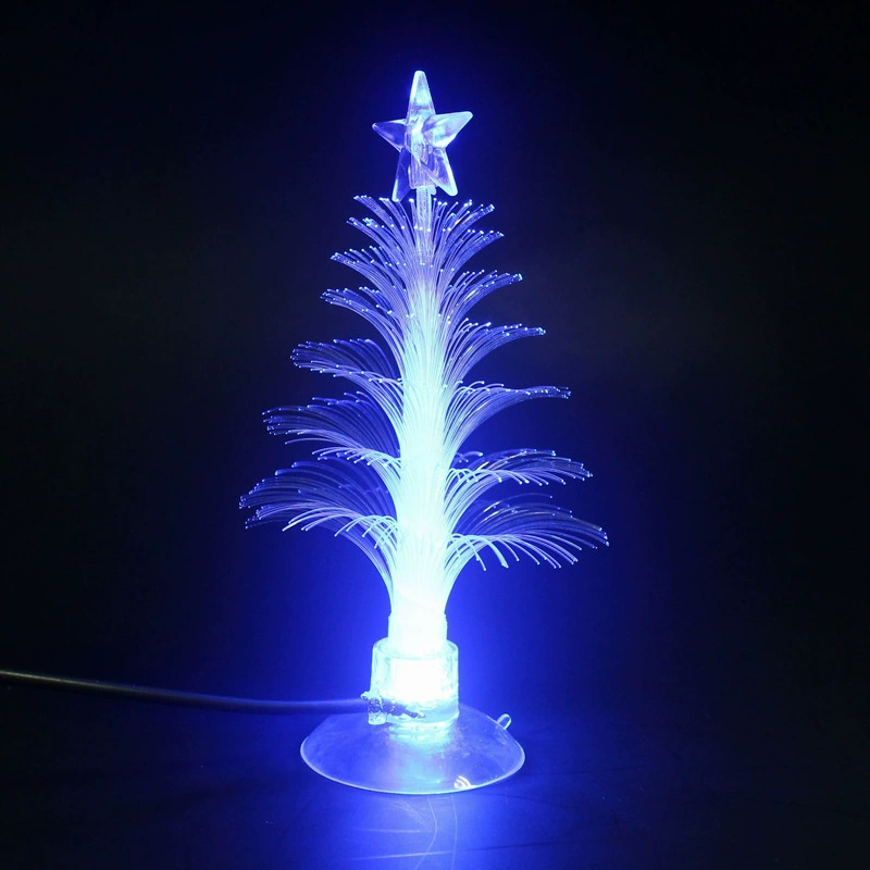 USB fiber christmas tree mini RGB LED decoration