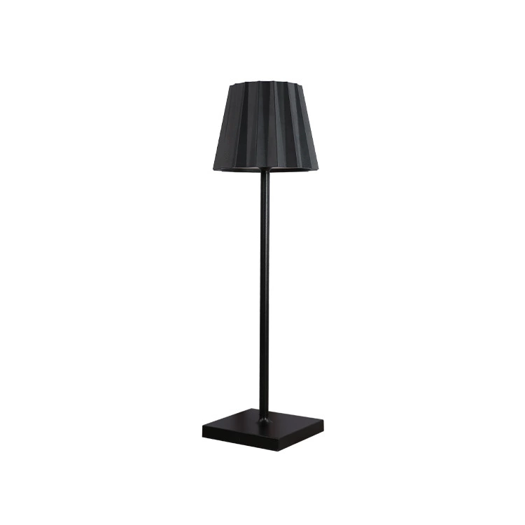 Minimalist pleated shade lamp rechargeable battery - cordless design