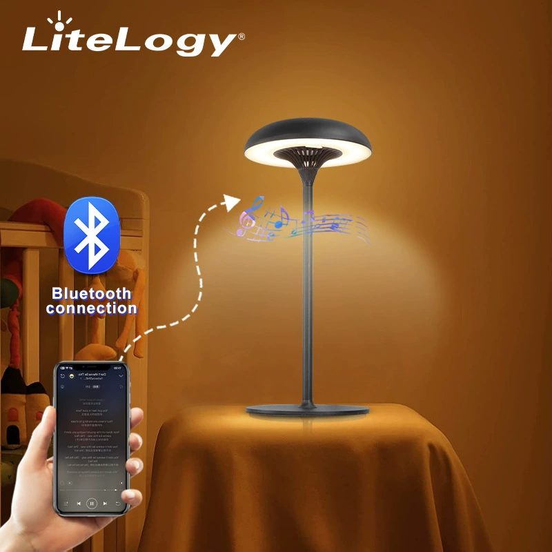 Mushroom lamp design aluminium acrylic construction