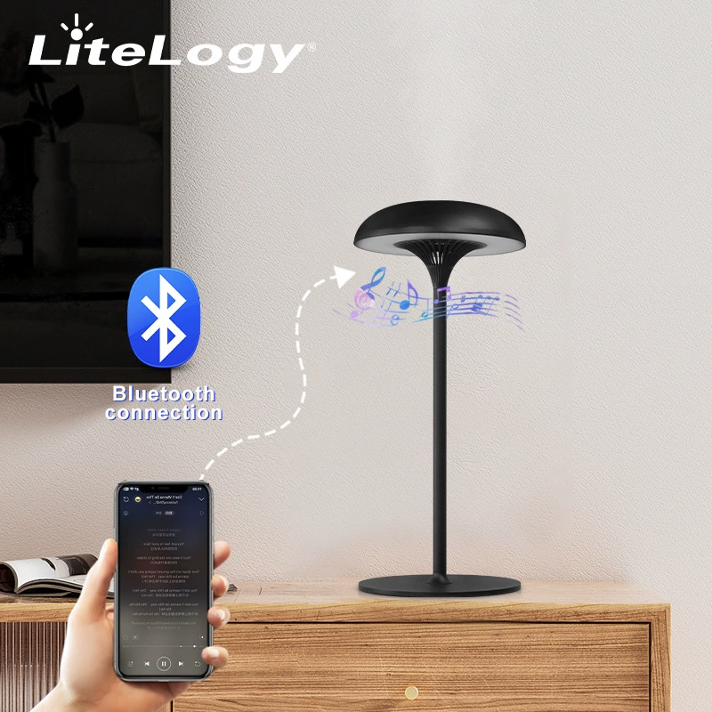 Bluetooth speaker table lamp wireless music streaming