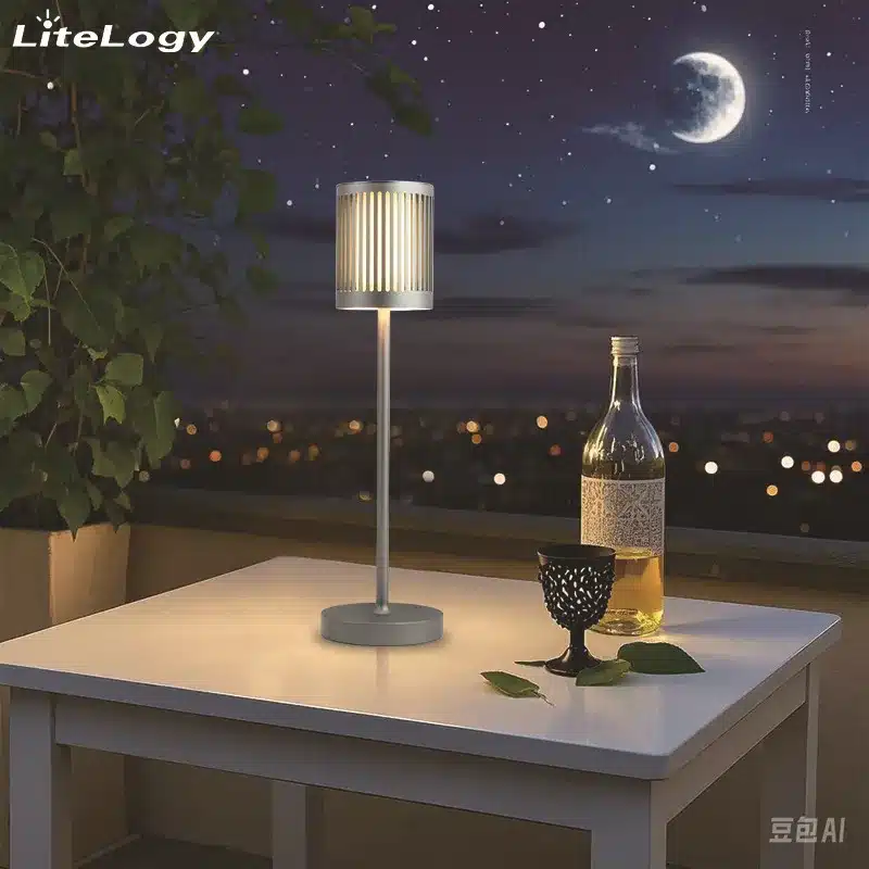 Factory direct BC1009 aluminum rechargeable hotel table lamp