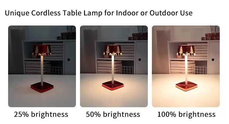 Silver Christmas decorative table lamp factory direct supply